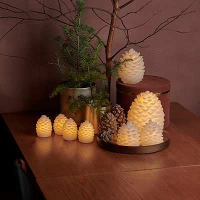 Sirius Clara LED kogle 2 stk. hvid H10 cm