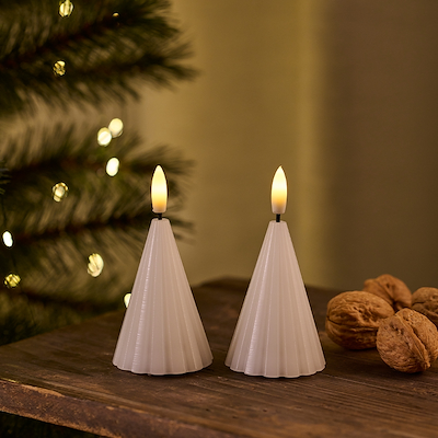 Sirius Laura juletræ hvid 2 stk. H8 cm