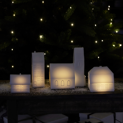 Sirius København Nyhavn lyshus hvid H17,5 cm