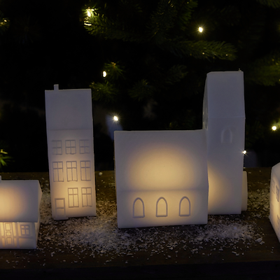 Sirius København Herregård lyshus hvid 12x7,5x11,5 cm