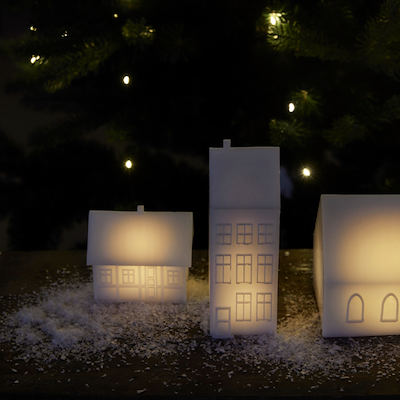 Sirius København Herregård lyshus hvid 12x7,5x11,5 cm