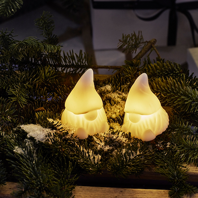 Sirius Coco led nissefigur hvid 2 stk H10 cm