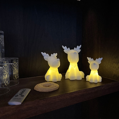 Sirius Naja rensdyr hvid 2 stk H9 cm