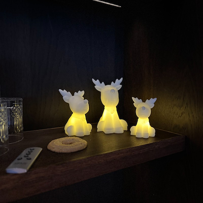 Sirius Naja rensdyr hvid voks H11,6 cm