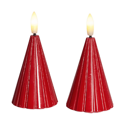 Sirius Laura Lak LED lystræ rød H8 cm 2 stk.