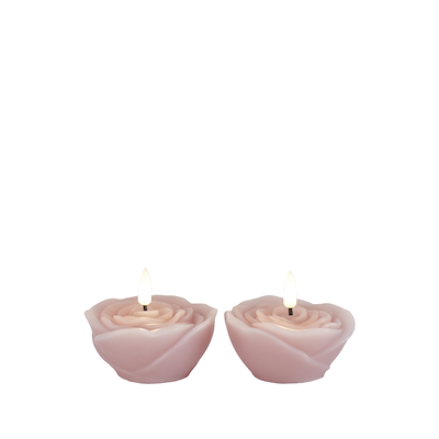 Sirius Rosita LED-lys pink Ø 8 cm H 4 cm 2 stk.