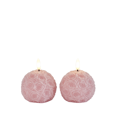 Sirius Rosalina LED-lys pink Ø 8,3 cm H 7 cm 2 stk.