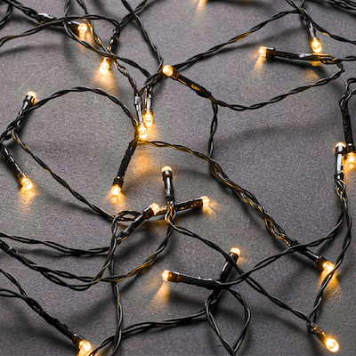 Sirius Julius LED lyskæde ude & inde hvid 600 cm