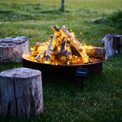 Sirius Knirke Solar lyskæde udendørs 120 LED lys 11,9 m + 2 m