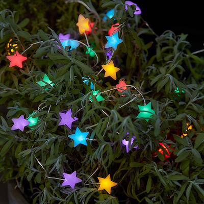 Sirius Ally stjerne lyskæde multifarvet 2 meter