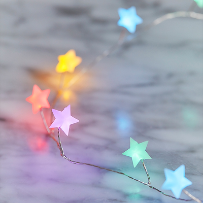Sirius Ally stjerne lyskæde multifarvet 2 meter