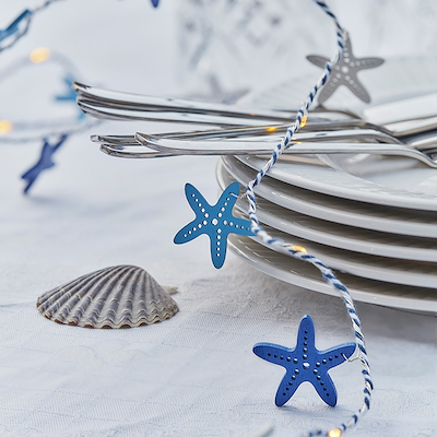 Sirius Selma søstjerne lyskæde blå 10 stk