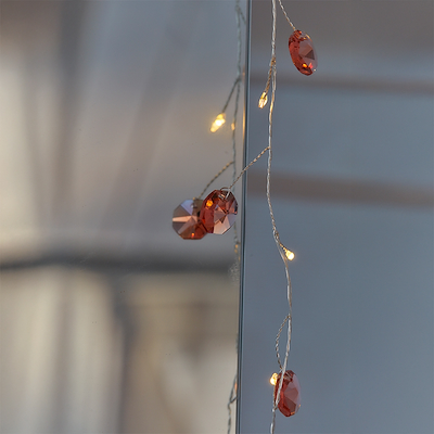 Sirius Anita brilliant lyskæde rosa 20 LED-lys