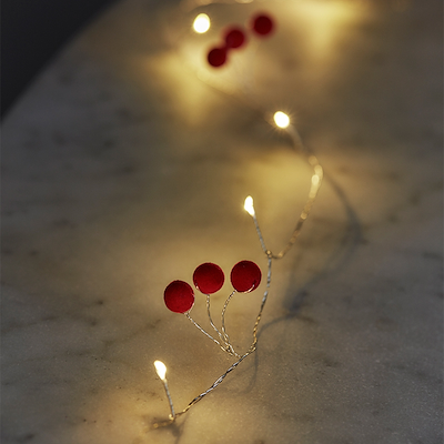 Sirius Dolly lyskæde rød 2 meter