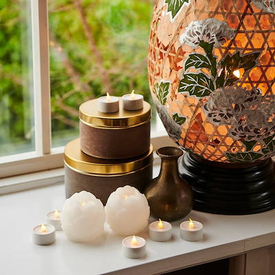 Sirius Lone LED fyrfadslys hvid 4 stk. Ø3,5 cm