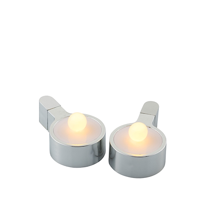 Sirius Amalia fyrfadsstager med magnet 2 stk. krom