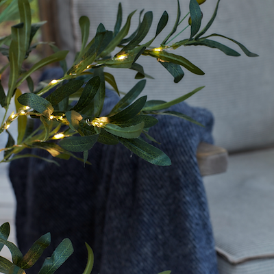 Sirius Oliva kunstigt oliventræ olivengrøn H 120 cm 120 LED