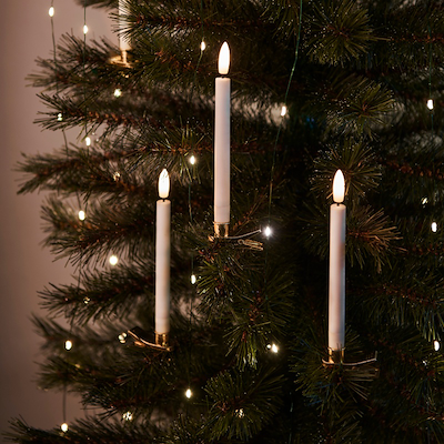 Sirius Sille LED juletræslys hvid H 12 cm 4 stk.