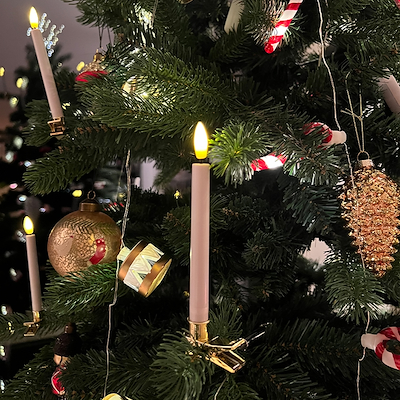 Sirius Sille juletræslys hvid med fjernbetjening 10 stk.