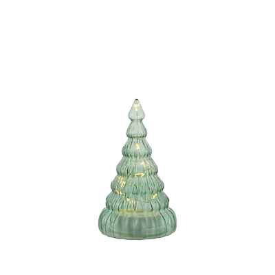Sirius Lucy træ lysdekoration grøn glas H 16,5 cm