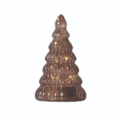 Sirius Lucy træ lysdekoration brun glas H 16,5 cm