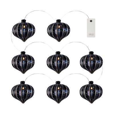 Sirius Vilma LED glas guirlande sort 1 meter