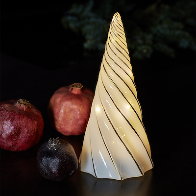 Sirius Vilma LED glas lystræ hvid H23,5 cm