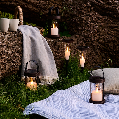 Sirius Aston Solar lanterne brun 26,5 cm