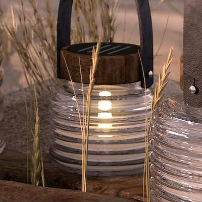 Sirius Aston Solar lanterne brun 12 cm