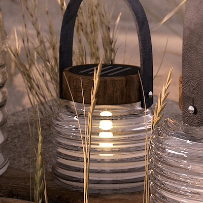 Sirius Aston Solar lanterne brun 12 cm