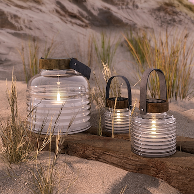 Sirius Aston Solar lanterne brun 12 cm