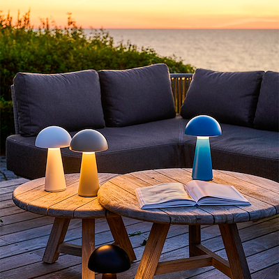 Sirius Sam genopladelig lampe sort 28 cm