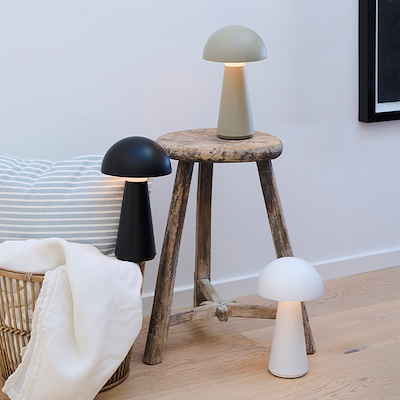 Sirius Sam genopladelig lampe hvid 28 cm