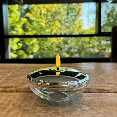 Sirius Lia LED-bordlys krom Ø10 cm H5 cm