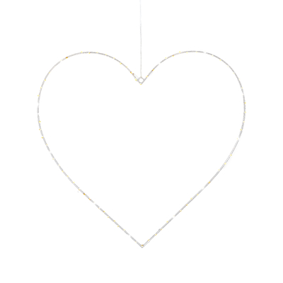 Sirius Liva hjerte hvid 80 LED H64 cm