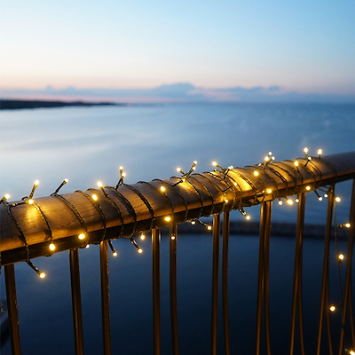 Sirius Easy-Line batterikæde 300 LED 14,95 meter varm hvid