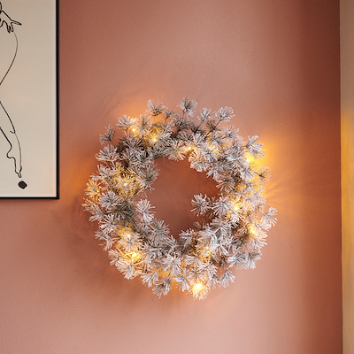 Sirius Alfi grankrans Ø45cm 15 LED lys hvid