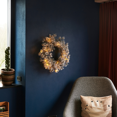 Sirius Alfi grankrans Ø45cm 15 LED lys hvid