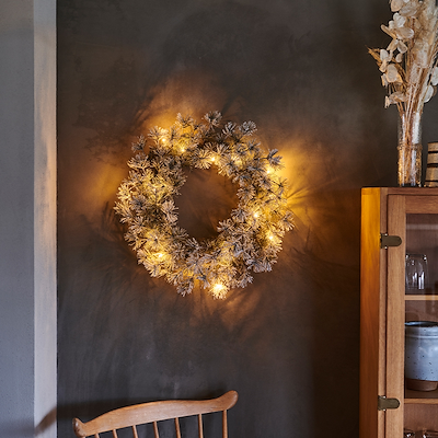 Sirius Alfi grankrans Ø45cm 15 LED lys hvid