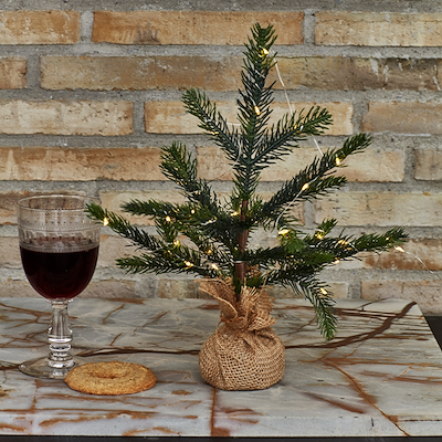 Sirius Bella juletræ med lys H30 cm