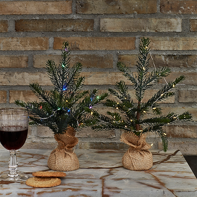 Sirius Bella juletræ med lys multifarvet H30 cm