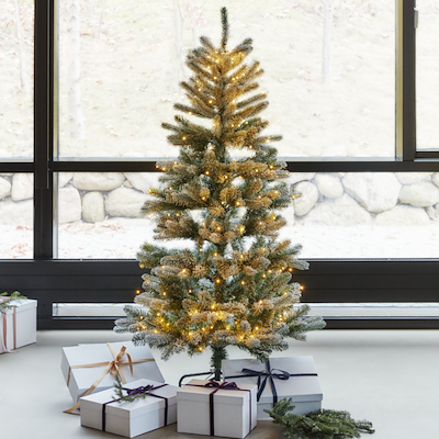 Sirius Elias LED juletræ med sne H 1,5 meter