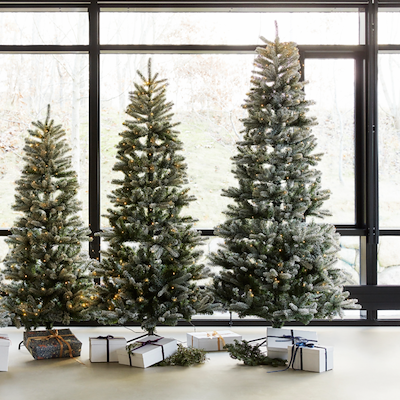 Sirius Elias LED juletræ med sne H 1,8 meter