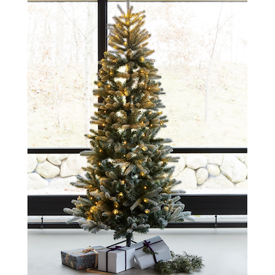 Sirius Elias LED juletræ med sne H2,1 meter