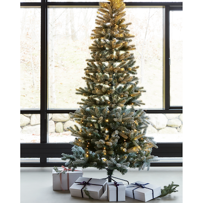 Sirius Elias LED juletræ med sne H2,4 meter