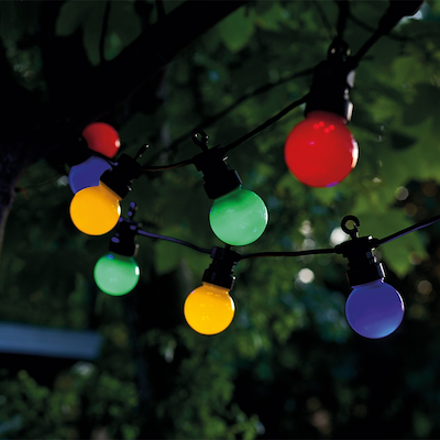 Sirius Lucas LED suppleringslyskæde ude & inde multifarvet 3 meter