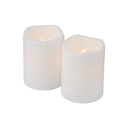 Sirius Storm Mini LED bloklys hvid 2 stk. H7,5 cm