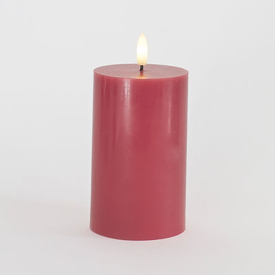 Sirius Sille LED-bloklys rose plum Ø7.5 cm H12.5 cm