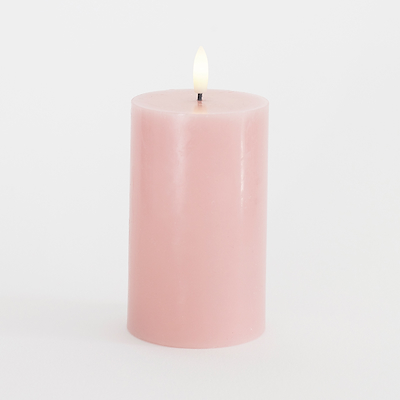 Sirius Sille LED-bloklys lyserød Ø7.5x12.5 cm