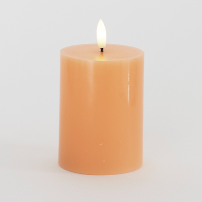 Sirius Sille LED-bloklys peach Ø7,5x10 cm